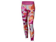 Nike Big Girls 7 16 Legend Allover Print Training Tights Orange Pink Large