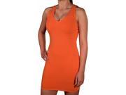 RVCA Juniors Haunted Racer Back Dress Deep Orange Medium