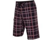 Quiksilver Men s Paid In Full 22 Board Shorts Black Plaid 30