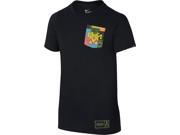 Nike Big Boys 8 20 Black History Month Branded T Shirt Black Medium