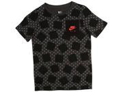 Nike Big Boys 8 20 Allover Printed Pocket T Shirt Gray Black Medium