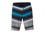 Quiksilver Men s Diffuse Recycled 4 Way Stretch Boardshorts Black Blue White 33