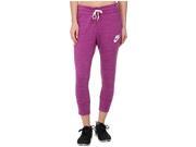 Nike Women s Gym Vintage Sport Casual Capris Fireberry Pink Small