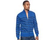 True Rock Men s Full Front Striped Sweater Royal Blue Large
