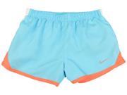 Nike Little Girls 4 6X Dri Fit 10K Running Shorts Light Blue 6