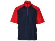 Nike Men s Storm Fit 1 2 Zip Short Sleeve Football Jacket NavyBlue Red XS