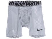 Nike Big Boys 8 20 Pro Compression Allover Print Training Shorts Gray Small