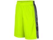 Nike Big Boys 8 20 Elite Stripe Basketball Shorts Yellow Gray Blk Medium