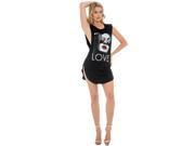 True Rock Women s Love Sleeveless Graphic Dress Black XL