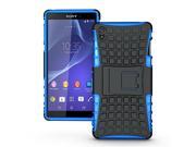 Sony Xperia Z3 Case TPU PRIME DUAL LAYER COVER WITH KICKSTAND Navy