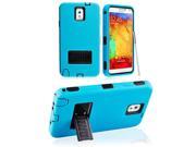 Samsung Galaxy Note 3 Case Tough Rugged Hybrid Cover With Stand Teal Black