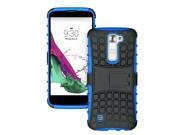 LG K7 Tribute 5 TPU Slim Rugged Hybrid Stand Case Cover Blue