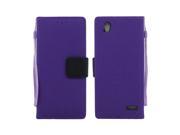 ZTE Warp Elite N9518 Leather Wallet Pouch Case Cover Purple