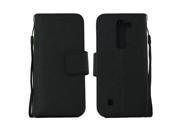 LG Volt 2 LS751 Leather Wallet Pouch Case Cover Black