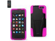 Silicon Case Protector Cover AMAZON FIRE PHONE NEW TYPE KICKSTAND HOT PINK BLACK