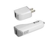 HOME CAR CHARGER ADAPTER WITH DATA CABLE FOR MICRO USB WHITE