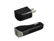 HOME CAR CHARGER ADAPTER WITH DATA CABLE FOR MICRO USB BLACK