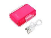 POWER BANK 4000mAh with 25cm micro USB cable HOT PINK