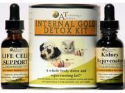 Internal Gold Detox Kit; All natural dietary supplement; Contains Life Cell Support and Kidney Rejuvenator