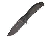 3 7 8 Black Dlc Finish Manual Opening Cpm S90V Stainless Standard Edge Bowie Blade Knife