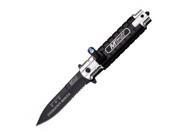 Led Linerlock Assisted Open 3 1 2 Serrated Blade with Dual Extended Tangs