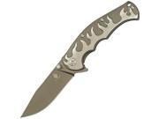 Titanium Framelock 3 3 4 Stainless Blade with Dual Thumb Studs and Flipper