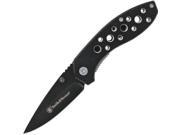 Linerlock 2 3 4 Black Finish Stainless Blade with Aluminum Handles Knife