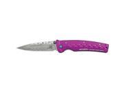 Tsuchi Linerlock Knife with Purple Anodized Aluminum Handles