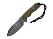 Fixed Blade Green Handles 4 1 2 Stainless Drop Point Blade with G 10 Handles