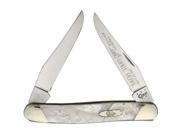Muskrat White Pearl Pearl Corelon Handles with Silver Bolsters