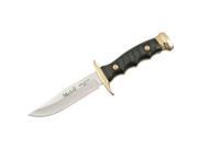 Premium Gold Bowie Fixed Blade Knife with Black Composition Handles