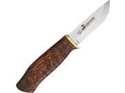 Wilderness Stainless Sandvik 12C27 Steel Blade with Oiled Curly Birch Handle