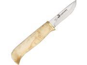 Hare Stainless Sandvik 12C27 Steel Blade with Oiled Curly Birch Handle