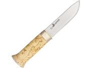 Bear Stainless Sandvik 12C27 Steel Blade with Oiled Curly Birch and Reindeer Antler Handle