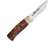 Moose Carbon Steel Blade with Oiled Curly Birch and Reindeer Antler Handle