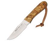 Drop Point Blade Knife with Olive Wood Handles