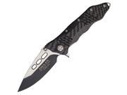 3 3 4 Two Tone Black and Matte Finish Cpm 154 Stainless Drop Point Blade