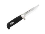 Stainless Steel Big Game Hunter Fixed Blade Knife with Black Kraton Handle