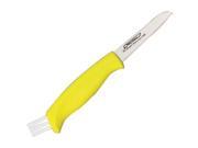 Yellow Rubber Handle with Mushroom Cleaning Brush