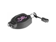 Zipperpull Keychain Light Black Polymer Casing with Pink Buckmark Logo