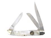 Stainless Clip Spey and Sheepsfoot Blades with Cracked Ice Composition Handles
