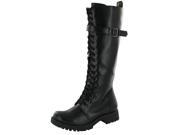 VOLATILE Combat Knee High Buckle Womens Boots Shoes