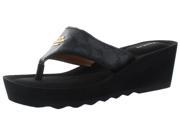 Coach Janice Women s Thong Wedge Leather Sandals Signature