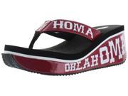 Volatile Red River Women s Oklahoma Football Wedge Sandals