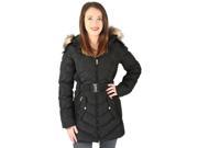 Jessica Simpson Quilted Down Women s Belted Long Jacket