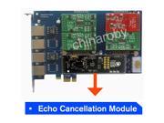 AEX410 with VPMADT032 Echo Cancellation Module with 1 FXO 3 FXS modules Supports Asterisk Elastix Freepbx