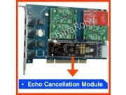 Asterisk PCI Analog Board with 1 FXO 3FXS with Echo Canceller Hardware supports Elastix Freepbx
