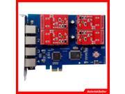 Asterisk Card TDM410E with 4 FXO Ports PCI E Analog FXO Card Quad Span Analog Board compatible digium card Elastix Freepbx tdm410 tdm400 aex410