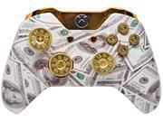 Money Talks w ShotGun Thumbsticks Dpad and Real Gold 9 mm Bullet Buttons Xbox One Rapid Fire Modded Controller