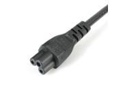 StarTech 1m Laptop Power Cord 3 Slot for UK BS 1363 to C5 Clover Leaf Power Cable Lead